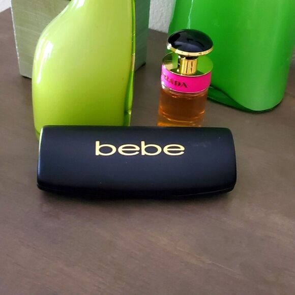 Bebe black and gold designer glasses case like new. Very Chic. - Picture 1 of 4
